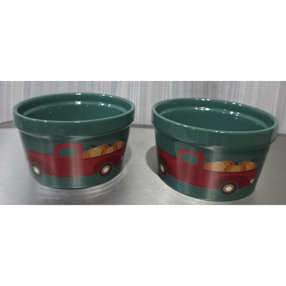 Nantucket Mini Ceramic Ramekin Meet Me At The Pumpkin Patch 4 in x 2.5 in